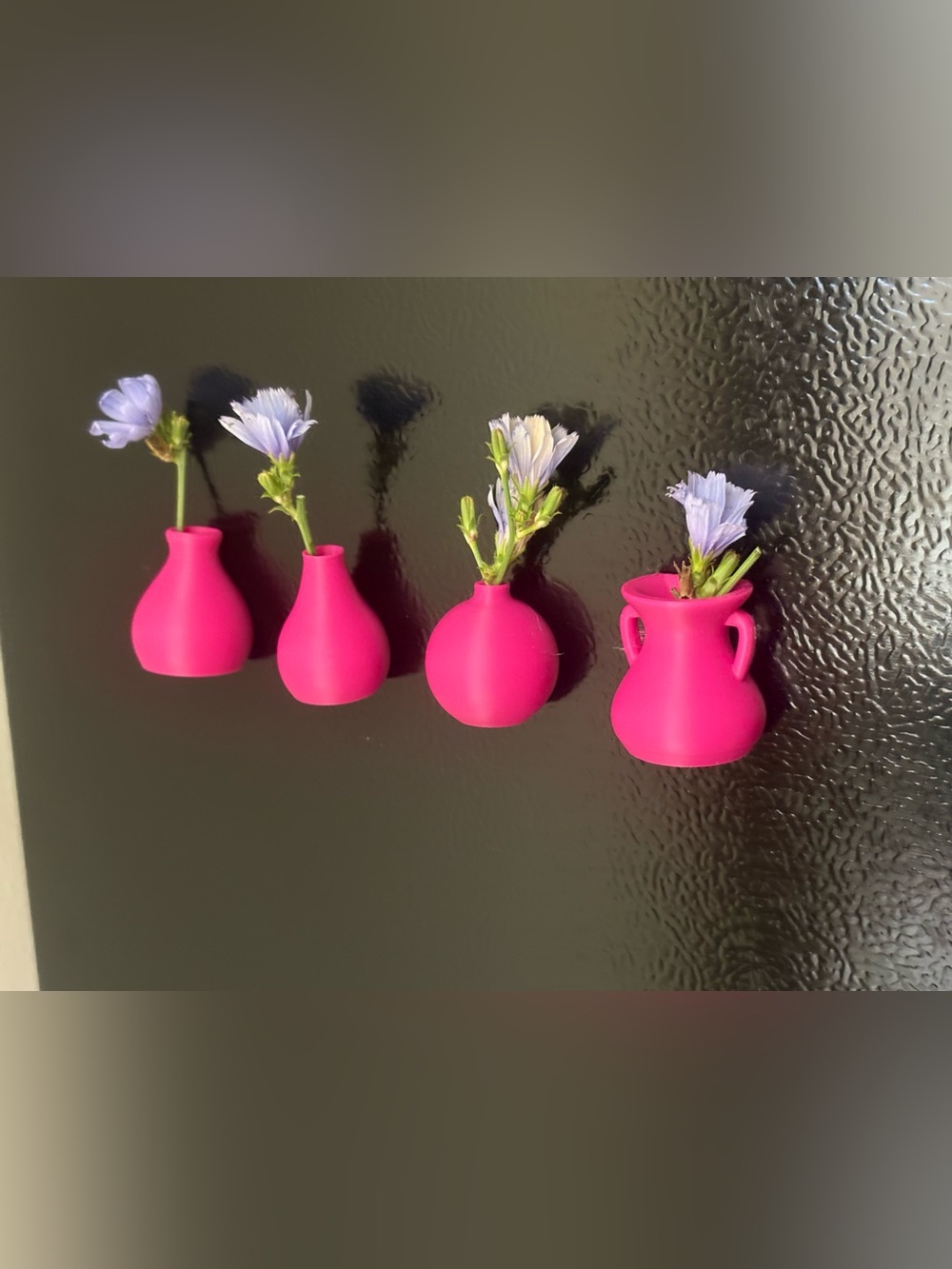 Pink Mini Vase Fridge Magnets